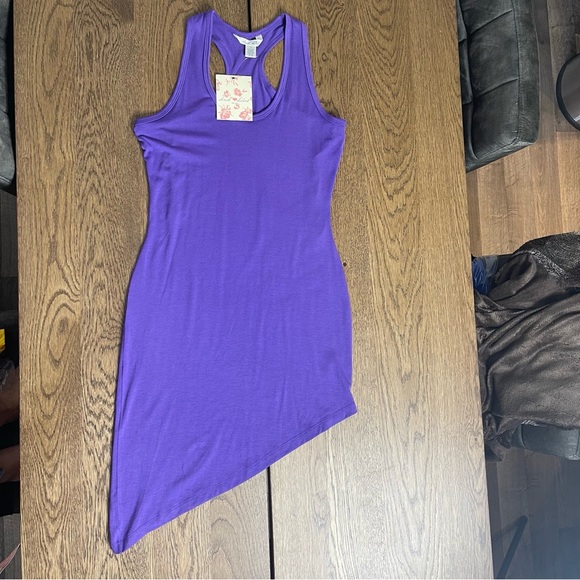 Derek Heart Purple Asymmetrical Hem Dress Size S - Picture 4 of 8